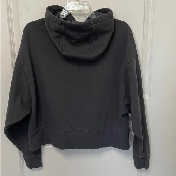 Calia Dark Grey Cropped Hoodie Small Gray - Image 2