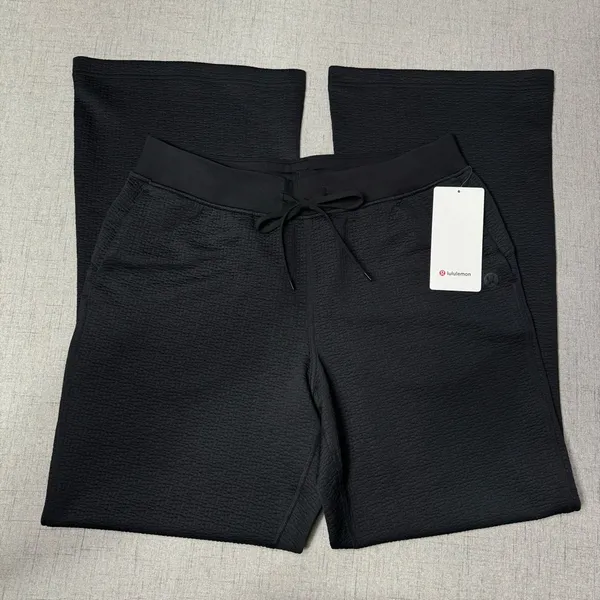 Lululemon Textured High Rise Flared Track Pant Black Size 12 NWT - Image 5