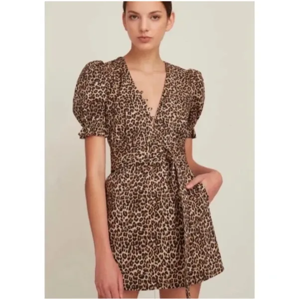 Marissa Webb Collective Carly Leopard Cheetah Mini Dress size 2 $398 - Image 2