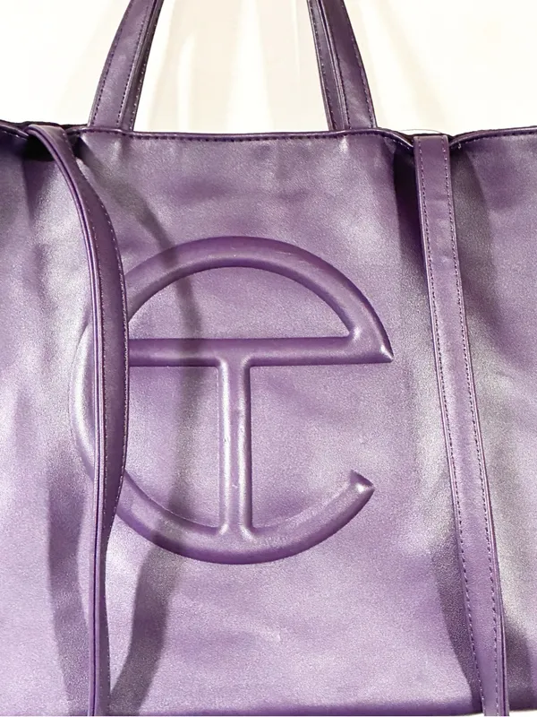 Telfar Large Shopping Bag Grape Purple Tote Handbag Shoulderbag - Image 2