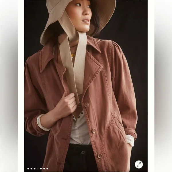 Anthropologie soft‎ twill jacket M - Image 3
