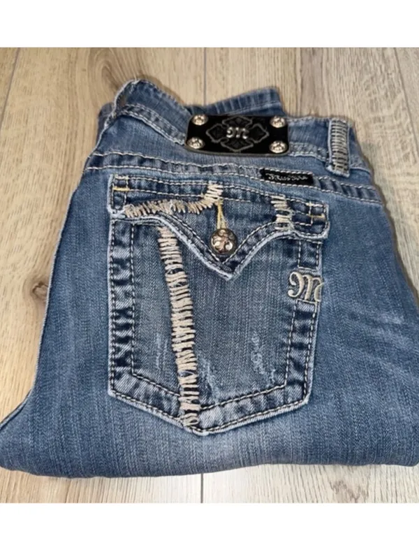Miss me capri crop cropped blue jeans denim - Image 2