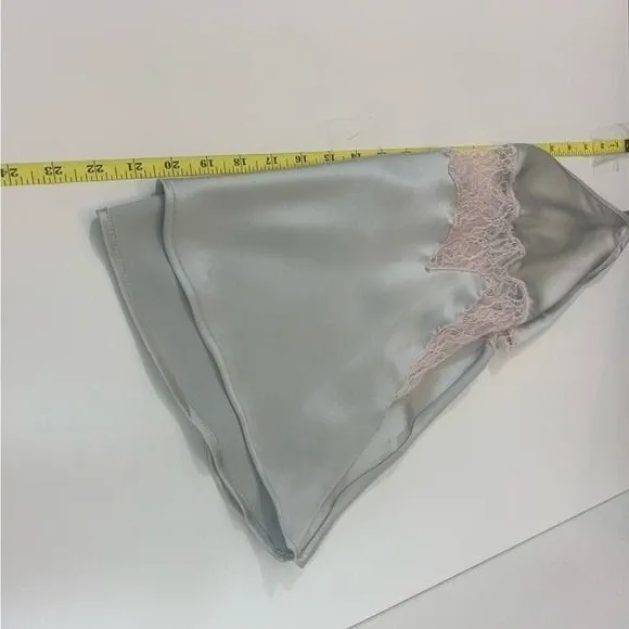 Zara Women's XL Camisole Silver Pastel Pink Dainty Lace Trim Y2K Whimsical Fairy - Image 6