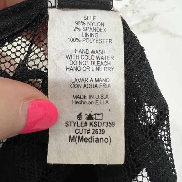 Windsor M Medium Dress Bodycon Black Lace Whimsygoth Fairy Coquette Sexy Stretch - Image 12