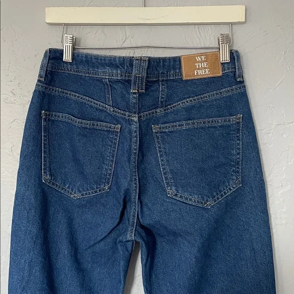 Free People We the Free Blue Flare Women's Jeans Minimalist Boho Work Waist 27” - Image 4