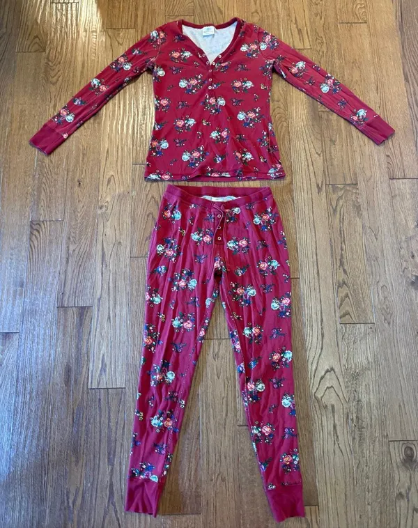 Hanna Andersson women’s floral organic cotton pajama set size S/M - Image 3