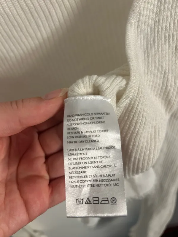 Urban Outfitters White Long Sleeve Knit Tie Front Top - Image 4