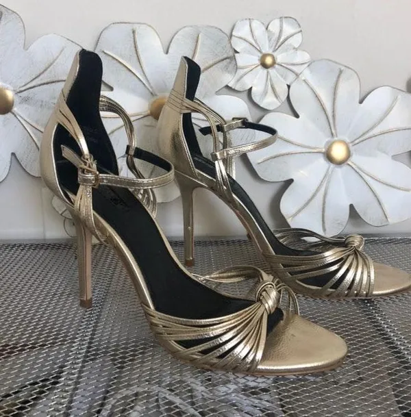 Topshop Gold Heels - Image 4