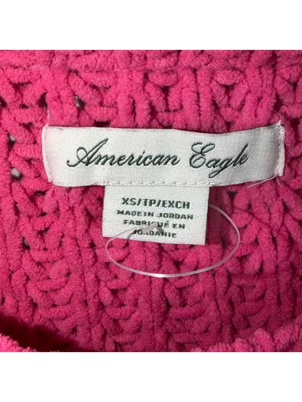 American Eagle Outfitters Women’s XS Hot Pink Chunky Knit Sweater Oversized - Image 5