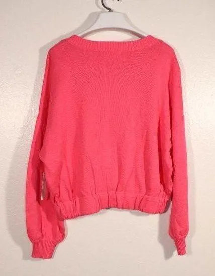 Abound NWT V Neck Sweater in Pink Magenta - Image 2