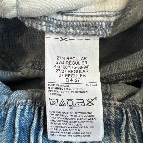 Gap Paperbag Light Wash‎ Pull On Mom Jeans High Rise - Image 5