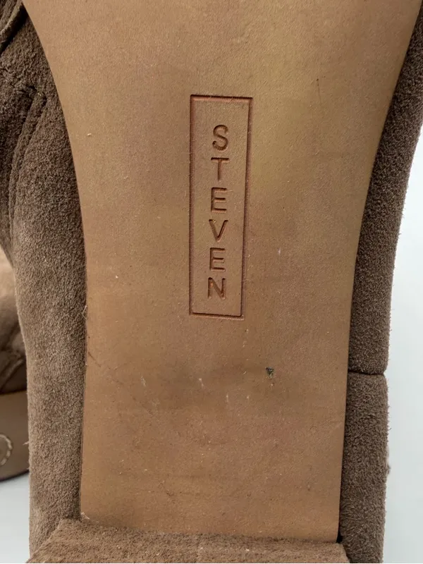 Steven by Steve Madden Bergen Taupe Suede Pointed Toe Booties Women’s 7.5 - Image 7