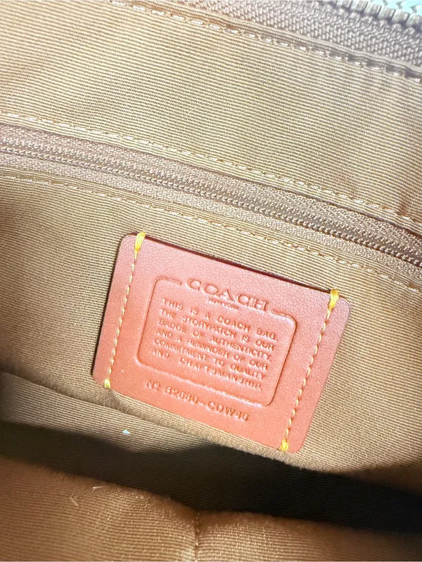 NWT Coach Asher Shoulder Bag In Haircalf With Cow Print CDW46 Gold/Cow - Image 7
