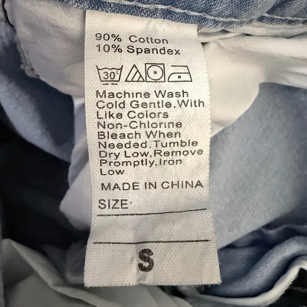Women's Cargo Jeans Small Light Wash Blue Y2K Wide Leg Multi Pocket Utility - Image 6