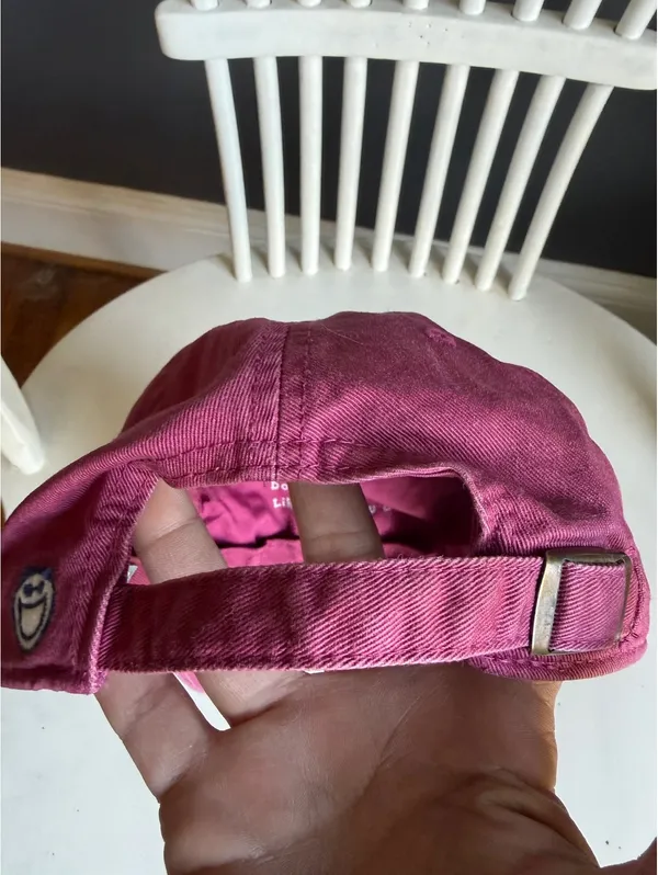 Life is Good Pink Daisy Embroidered Baseball Cap - Image 7