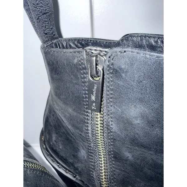 Dr. Martens Chelsea Boots Womens Size 8 Magdalena Black Leather Ankle Zip Heeled - Image 5