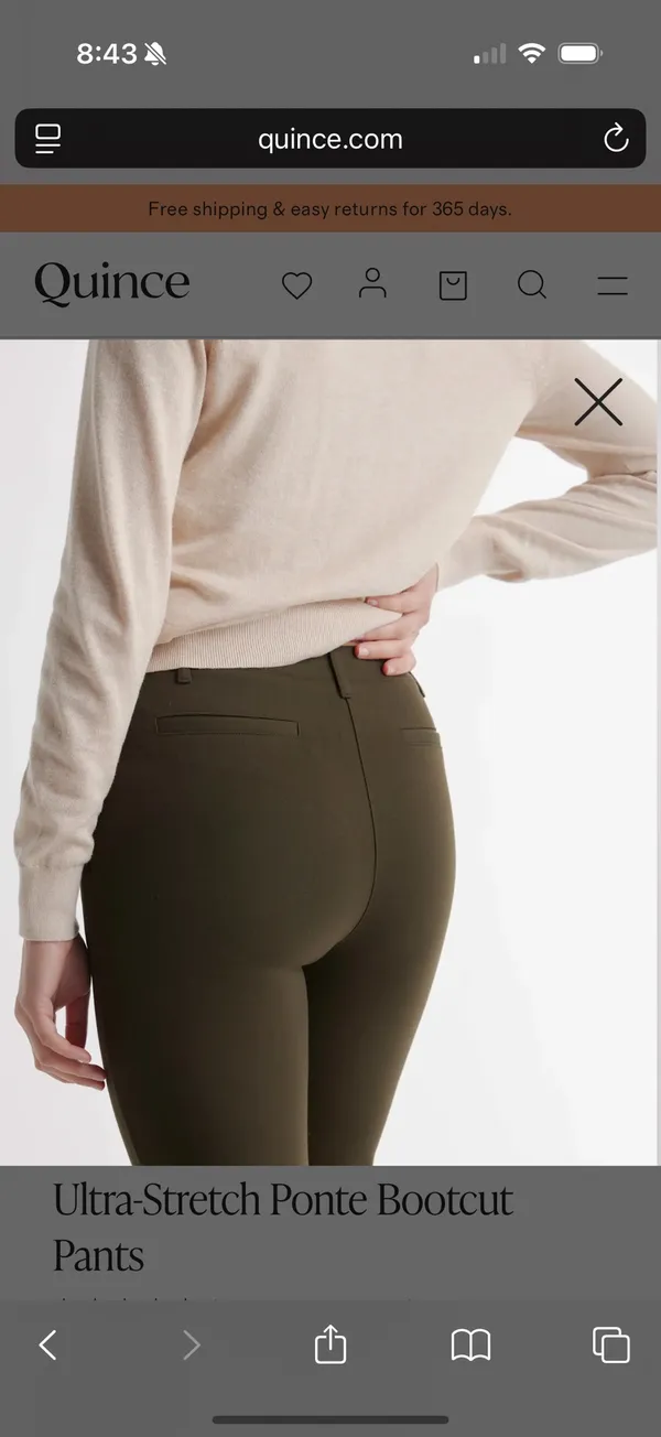 Quince Ponte Ultra-Stretch Ponte Bootcut Pants - Image 4