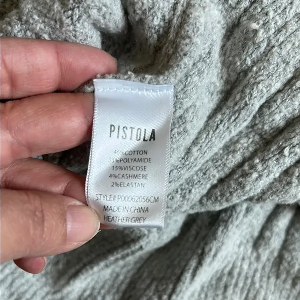 Pistola Gray Ribbed Cardigan Sweater - Image 5