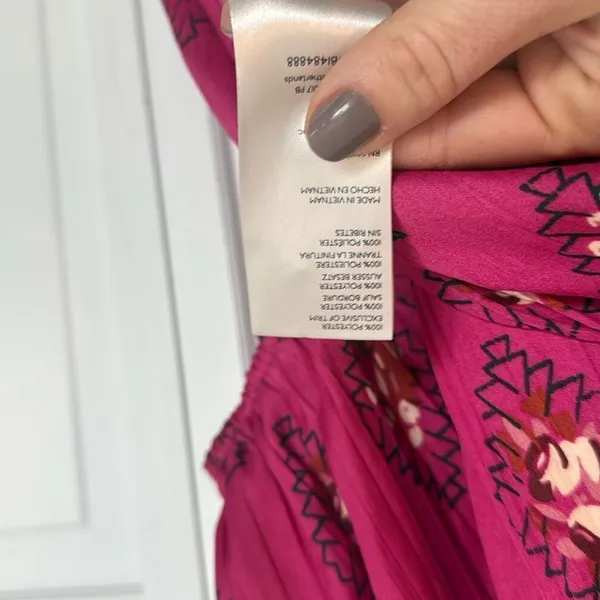 By Anthropologie pink boho dolman sleeve blouse M - Image 6
