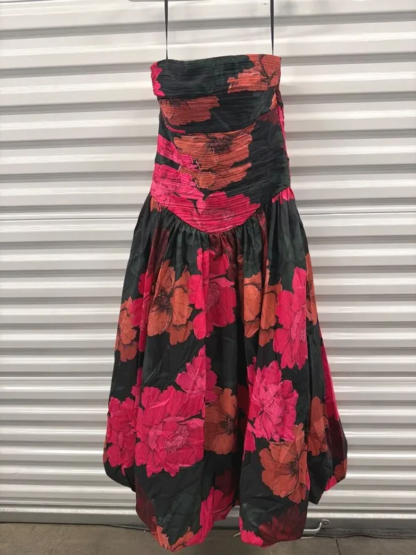 Hutch Georgina Strapless Ruched Drop-Waist Maxi Dress Multicolor Womens Size 2 - Image 7