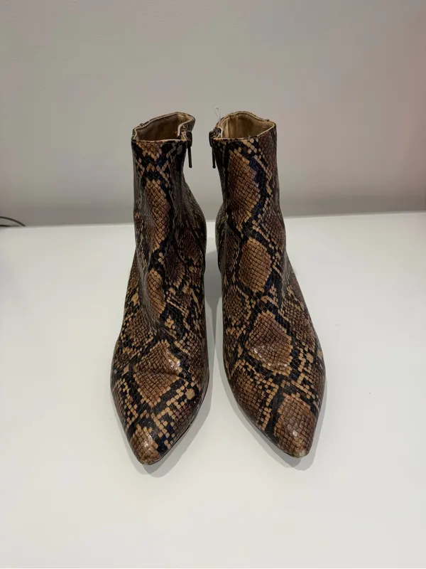 H&M Faux Snake Skin Booties - Image 3
