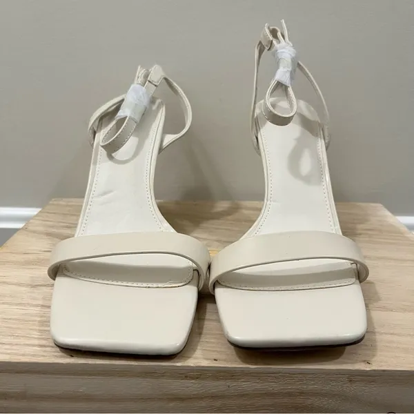 Boutique White Square‎ Toe Slip On Stilettos 10 - Image 3