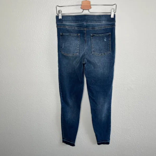 Spanx Womens Distressed Ankle Skinny Denim Pull On Jeans Size Medium - Image 10