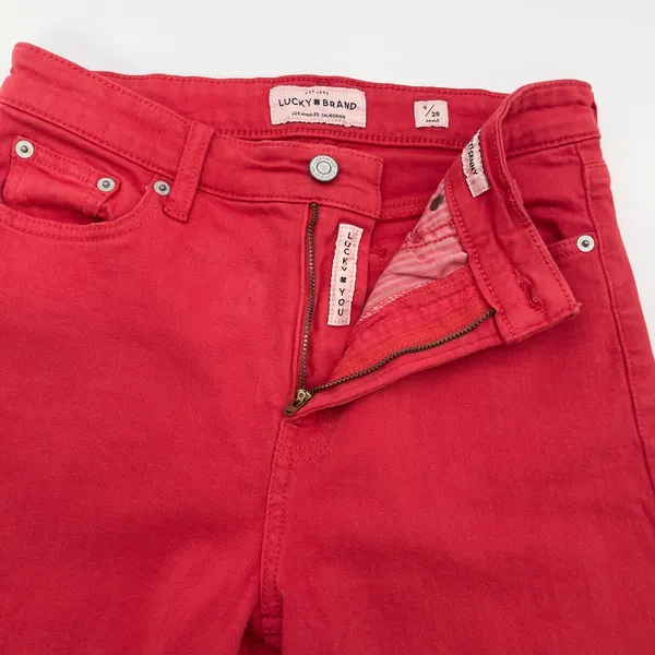 Lucky Brand Bridgette Skinny Jeans Women 6/28 Red‎ Stretch Ankle Indie Minimal - Image 6
