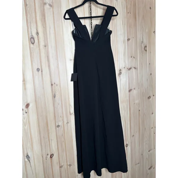 NWT Lulus Daring Elegance Black Sleeveless Mermaid Maxi Dress Holiday Party Sz M - Image 5