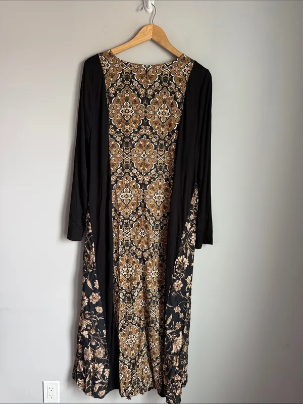 NEW Soft Surroundings Priska Maxi dress in Autumn Tile Boho Artsy XL - Image 3