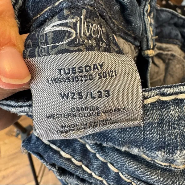 Silver Jeans Tuesday‎ Low Rise Slim Bootcut Jeans Size 25 - Image 8