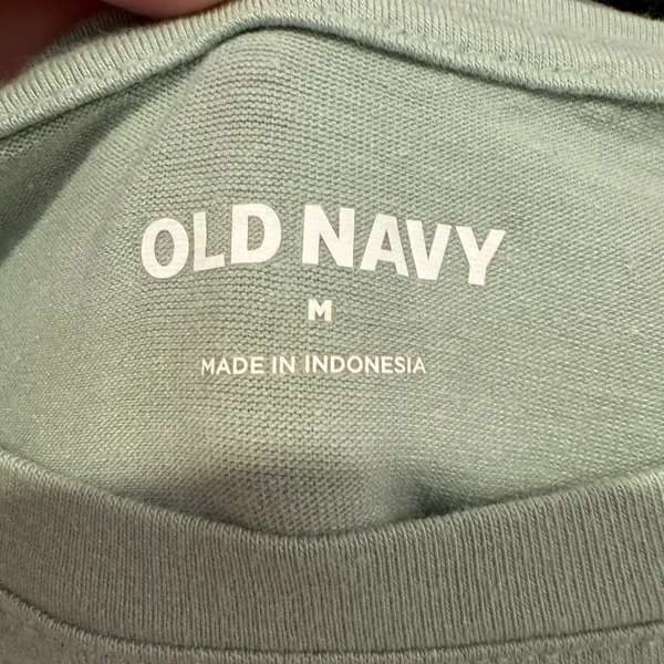 Muted green soft crop old navy short‎ sleeve - Image 2