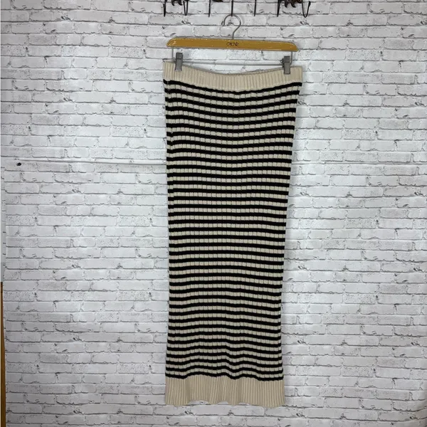 Altar’d State Knit Horizontal Stripe Maxi Skirt - Image 2