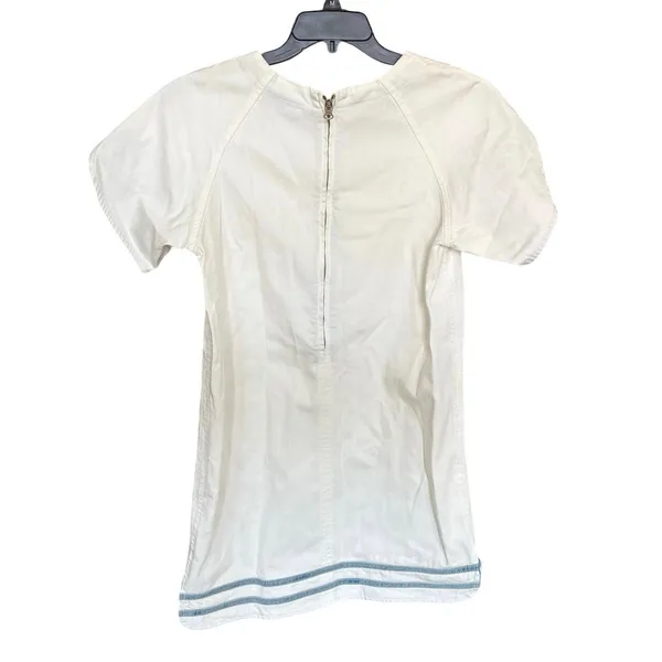 See By Chloe 100% Cotton White Denim Mini Dress Size 4 Small - Image 5