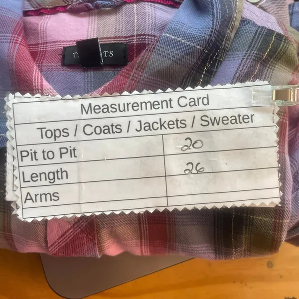 Talbots Button Up Shirt‎ Purple Plaid M - Image 9