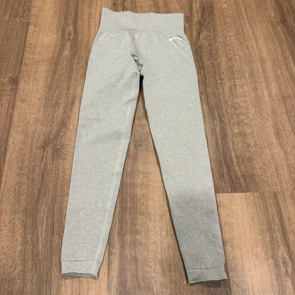 Bo+Tee Womens Gray 2PC Seamless Sports Bra Legging Yoga Pant Set XS/Small - Image 4