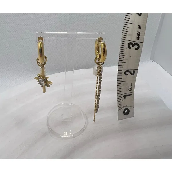 316L Stainless Steel‎ Freshwater Pearl StarDrop Earrings - Image 9