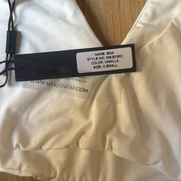 Myra Swim Boa Top White Size XS - Image 3