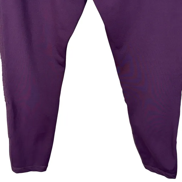 Zyia Active SZ 12 Moto Light 'n Tight 7/8 Leggings Laser Cutouts Hi-Rise Purple - Image 7