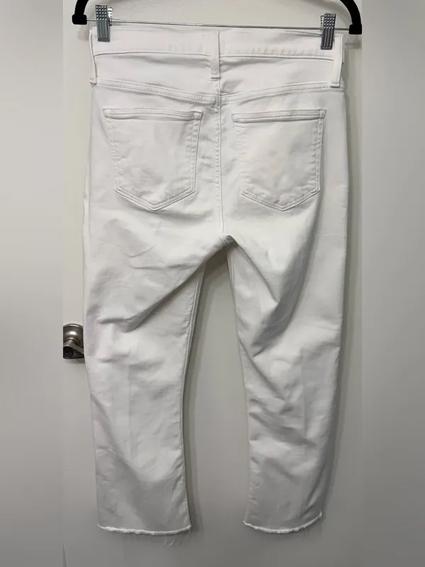 EUC J.Crew White 9" Mid-Rise Demi-Boot Crop Jean - Image 4