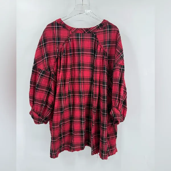 Free people not your boyfriends plaid tunic‎ size xs - Image 2