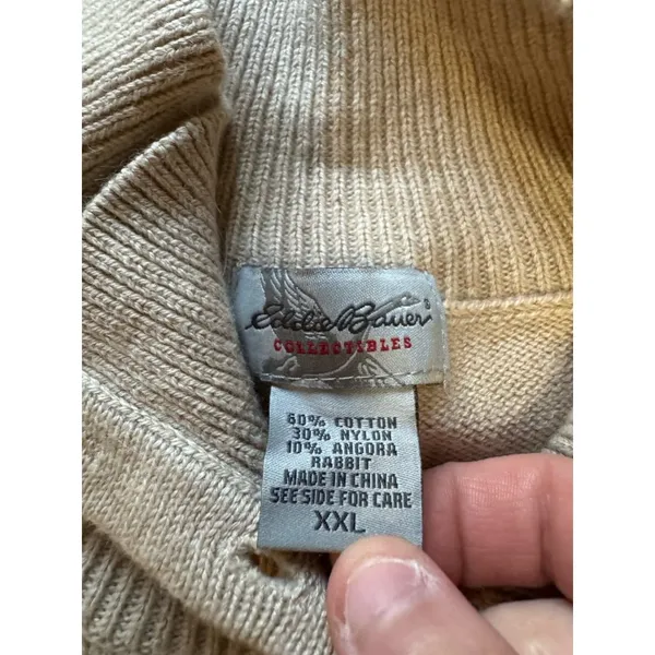 Eddie Bauer Collectibles Sz XXL‎ Button Down Cardigan Sweater Rabbit Hair Blend - Image 3