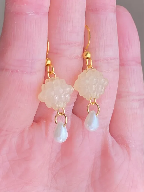 Handmade fairy cute Kawaii retro candy dangle earrings 💛 - Image 6