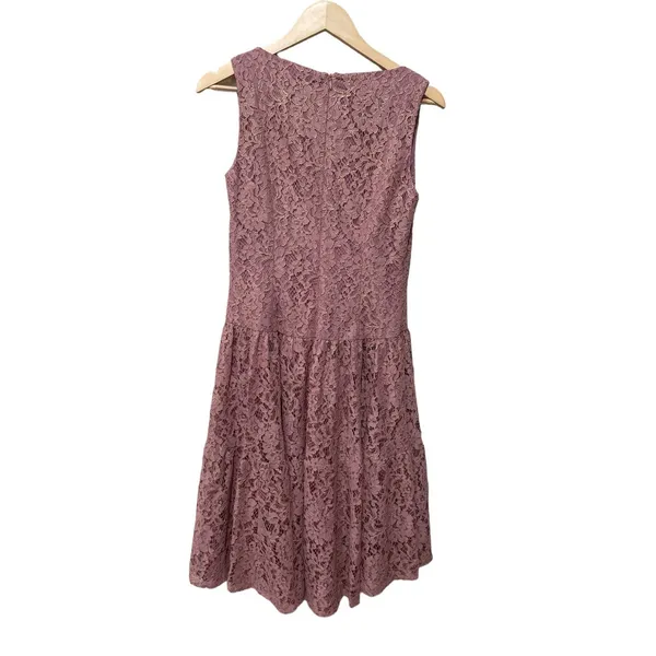ZAC Zac Posen mauve/gold lace cocktail dress Size 6‎ - Image 9