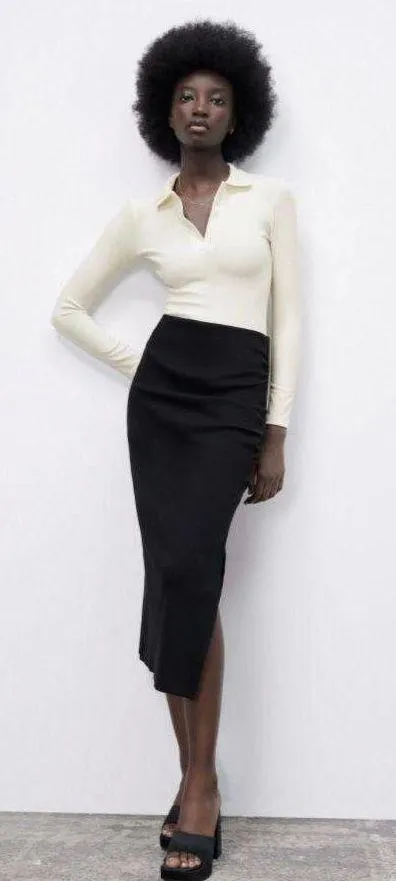 ZARA Polo Collar Bodysuit - Image 2