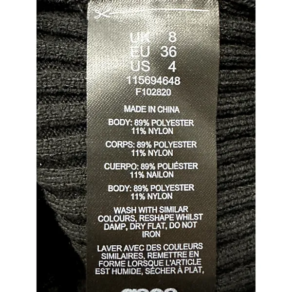 ASOS Women's Black Scoop Neck Long Sleeve Ribbed Knit Sweater 4 NWOT - Image 9