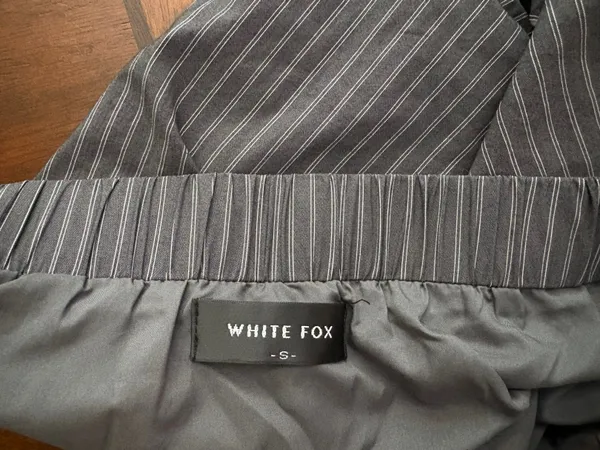 Princess Polly White Fox Pinstripe Mini Skirt - Image 3
