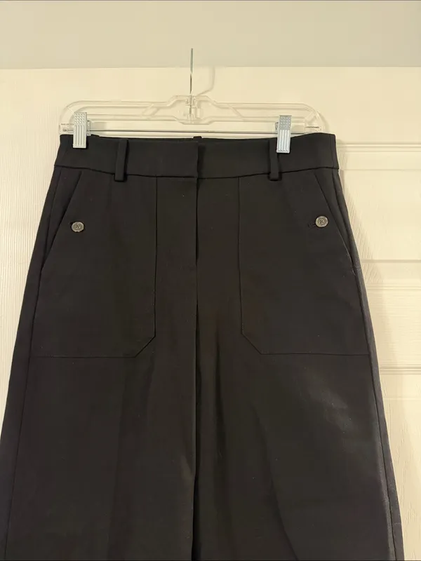 J. Crew Black High-Waist Wide Leg Pants size 4 inseam 25” brand new - Image 2