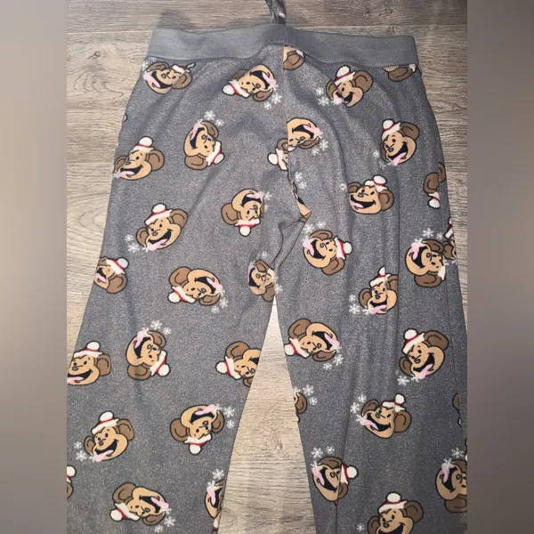 Vintage Y2K Old Aeropostale Lounging Pants - Monkey Catching Snowflakes - Image 10