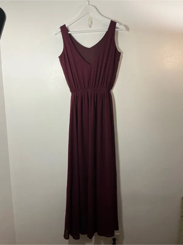Show Me Your MuMu Burgundy Sleeveless Maxi Dress Size Small - Image 2